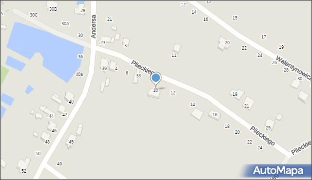 Radomsko, Pileckiego Witolda, rtm., 10, mapa Radomsko