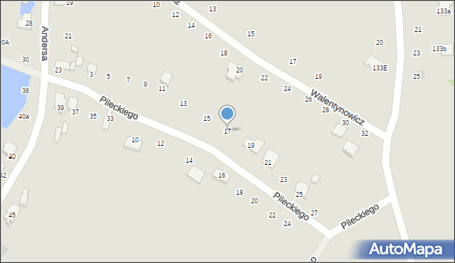 Radomsko, Pileckiego Witolda, rtm., 17, mapa Radomsko