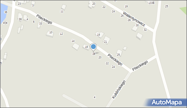 Radomsko, Pileckiego Witolda, rtm., 18, mapa Radomsko