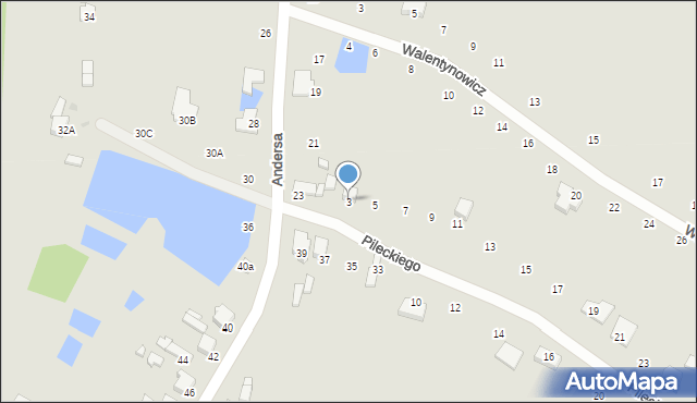Radomsko, Pileckiego Witolda, rtm., 3, mapa Radomsko