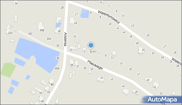 Radomsko, Pileckiego Witolda, rtm., 5, mapa Radomsko