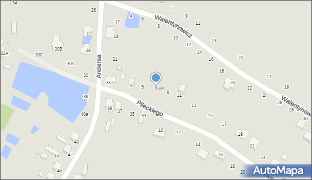 Radomsko, Pileckiego Witolda, rtm., 7, mapa Radomsko