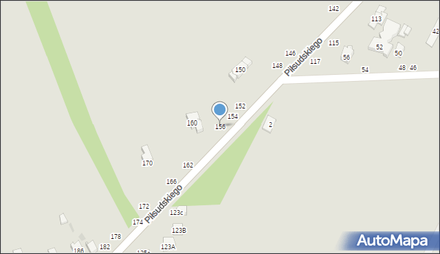 Radomsko, Piłsudskiego Józefa, marsz., 156, mapa Radomsko