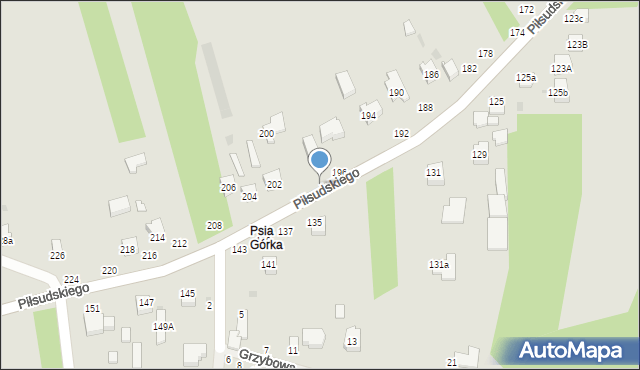 Radomsko, Piłsudskiego Józefa, marsz., 198, mapa Radomsko