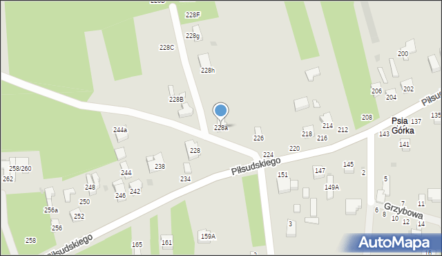 Radomsko, Piłsudskiego Józefa, marsz., 228a, mapa Radomsko