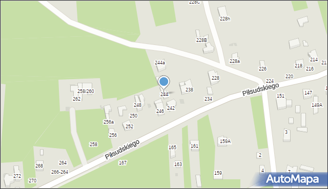 Radomsko, Piłsudskiego Józefa, marsz., 244, mapa Radomsko