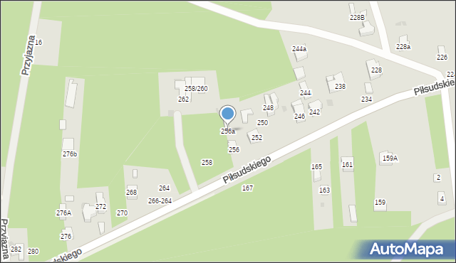 Radomsko, Piłsudskiego Józefa, marsz., 256a, mapa Radomsko