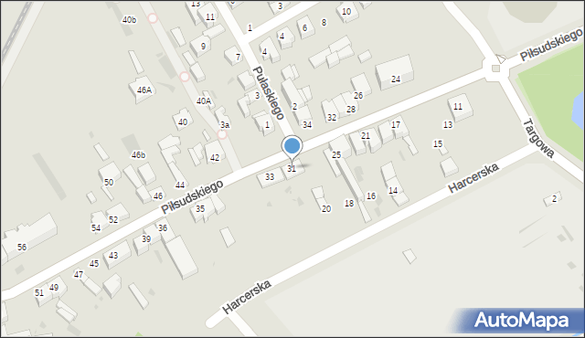 Radomsko, Piłsudskiego Józefa, marsz., 31, mapa Radomsko