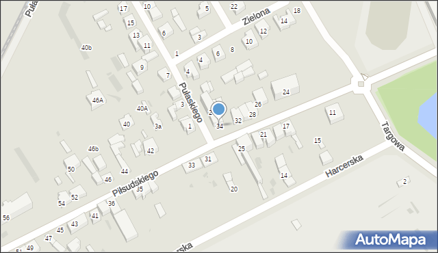 Radomsko, Piłsudskiego Józefa, marsz., 34, mapa Radomsko