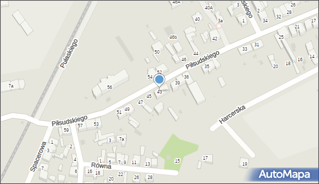 Radomsko, Piłsudskiego Józefa, marsz., 43, mapa Radomsko