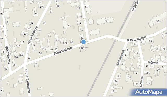 Radomsko, Piłsudskiego Józefa, marsz., 63, mapa Radomsko