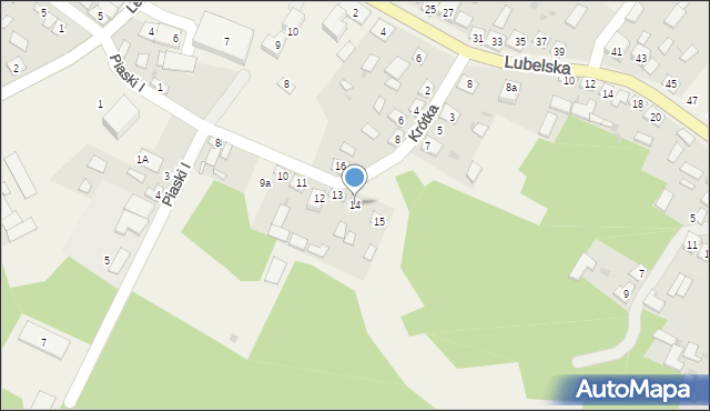 Radomyśl nad Sanem, Piaski I, 14, mapa Radomyśl nad Sanem