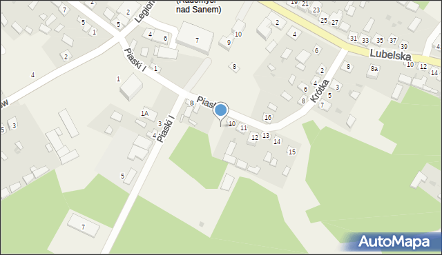 Radomyśl nad Sanem, Piaski I, 9a, mapa Radomyśl nad Sanem