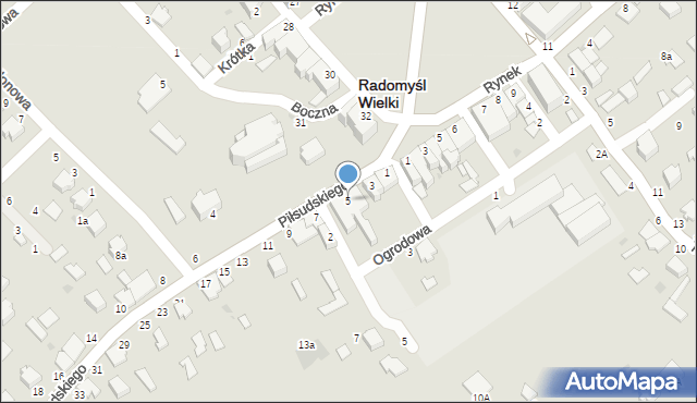 Radomyśl Wielki, Piłsudskiego Józefa, marsz., 5, mapa Radomyśl Wielki