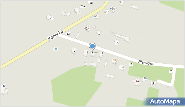 Radoszyce, Piaskowa, 6, mapa Radoszyce
