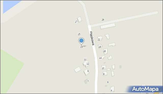 Radymno, Piaskowa, 13, mapa Radymno
