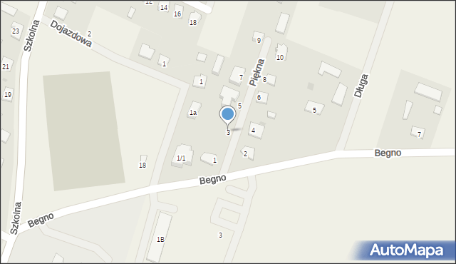 Radzanowo, Piękna, 3, mapa Radzanowo