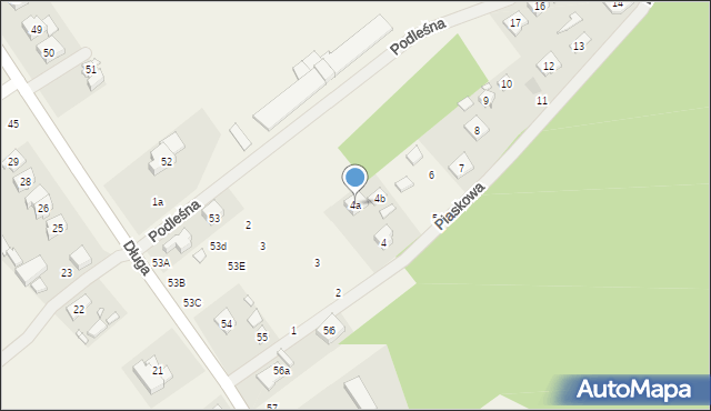 Radzewice, Piaskowa, 4a, mapa Radzewice