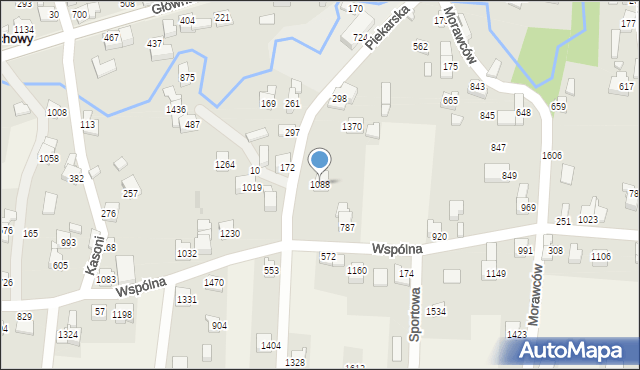 Radziechowy, Piekarska, 1088, mapa Radziechowy