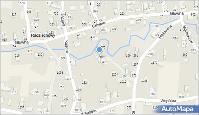 Radziechowy, Piekarska, 1436, mapa Radziechowy