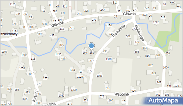 Radziechowy, Piekarska, 261, mapa Radziechowy