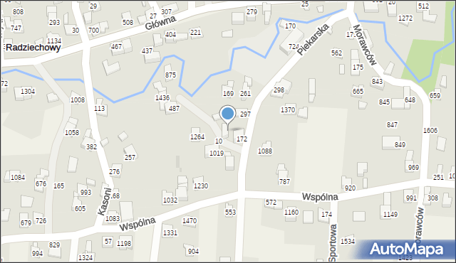 Radziechowy, Piekarska, 678, mapa Radziechowy