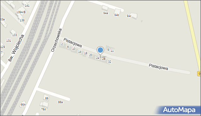 Radzionków, Pistacjowa, 26, mapa Radzionków