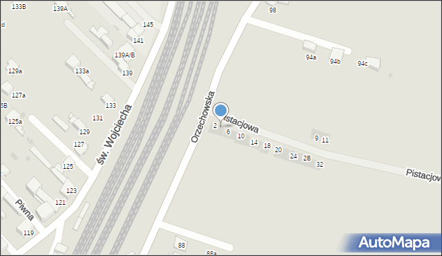 Radzionków, Pistacjowa, 4, mapa Radzionków