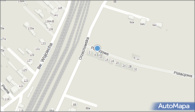 Radzionków, Pistacjowa, 8, mapa Radzionków