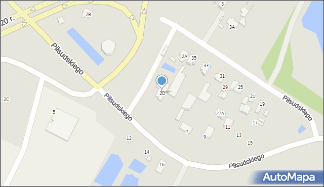 Radzymin, Piłsudskiego Józefa, marsz., 2D, mapa Radzymin