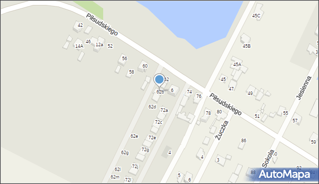 Radzymin, Piłsudskiego Józefa, marsz., 62b, mapa Radzymin