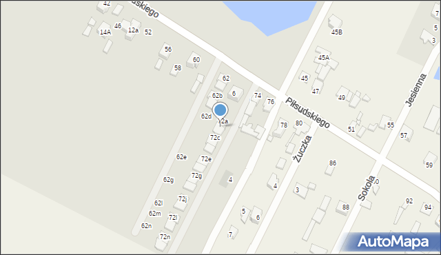 Radzymin, Piłsudskiego Józefa, marsz., 72b, mapa Radzymin