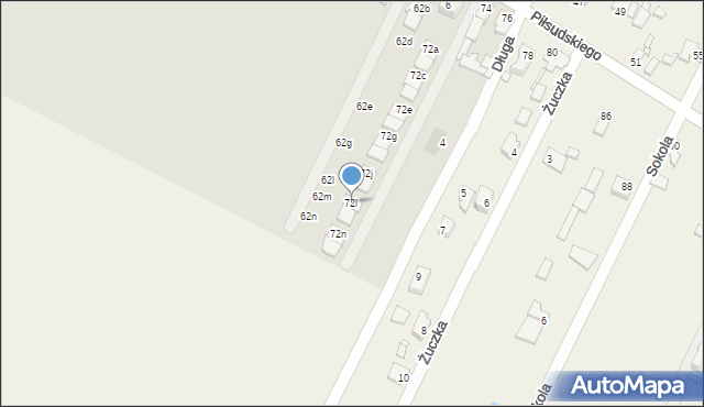 Radzymin, Piłsudskiego Józefa, marsz., 72l, mapa Radzymin