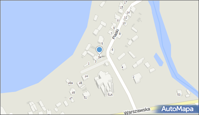 Rajgród, Piaski, 3A, mapa Rajgród