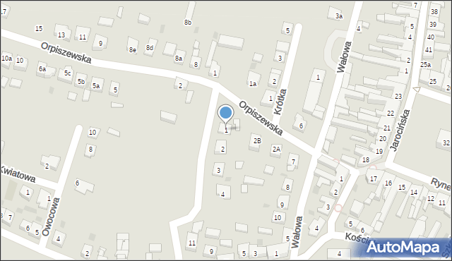 Raszków, Piaskowa, 1, mapa Raszków