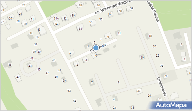 Rataje, Piaskowa, 6, mapa Rataje