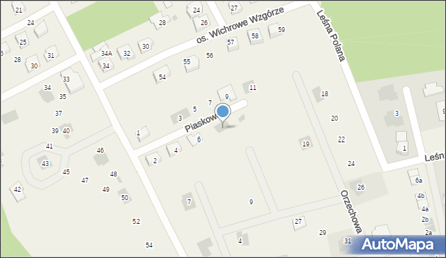 Rataje, Piaskowa, 8, mapa Rataje