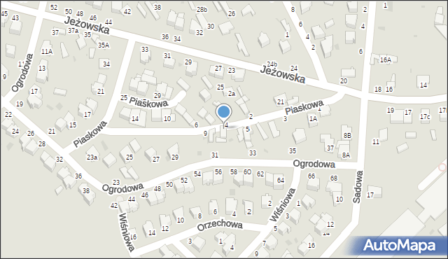 Rawa Mazowiecka, Piaskowa, 8, mapa Rawa Mazowiecka
