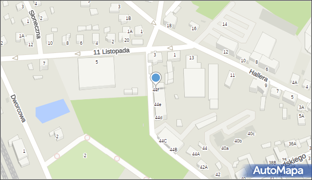 Rawicz, Piłsudskiego Józefa, marsz., 44f, mapa Rawicz