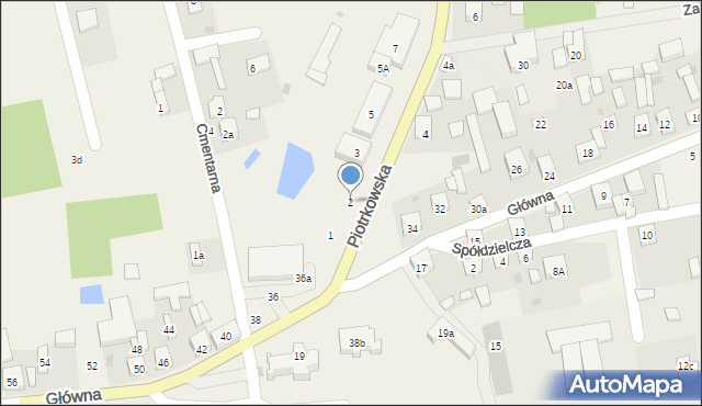 Ręczno, Piotrkowska, 2, mapa Ręczno