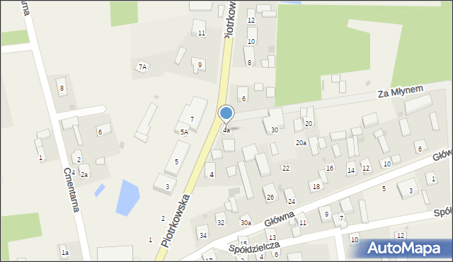 Ręczno, Piotrkowska, 4a, mapa Ręczno