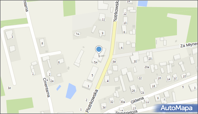 Ręczno, Piotrkowska, 7, mapa Ręczno