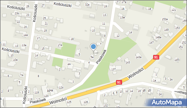 Rędziny, Piaskowa, 6, mapa Rędziny