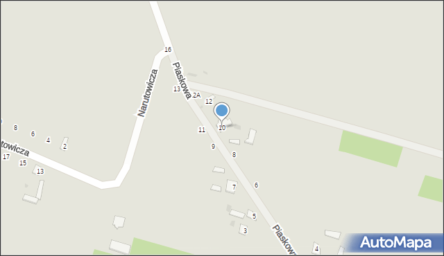 Rejowiec Fabryczny, Piaskowa, 10, mapa Rejowiec Fabryczny