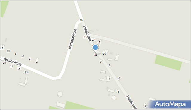 Rejowiec Fabryczny, Piaskowa, 11, mapa Rejowiec Fabryczny