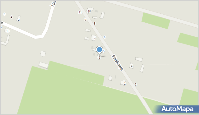 Rejowiec Fabryczny, Piaskowa, 3, mapa Rejowiec Fabryczny