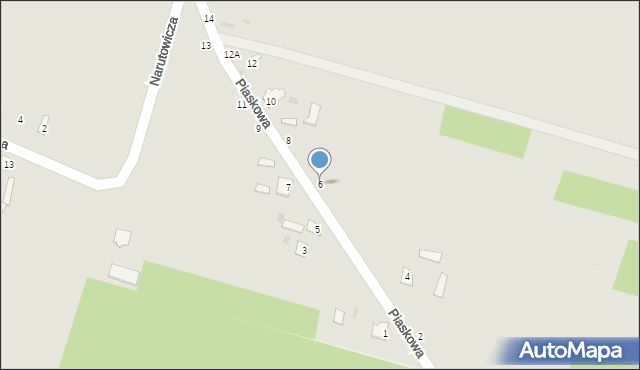 Rejowiec Fabryczny, Piaskowa, 6, mapa Rejowiec Fabryczny