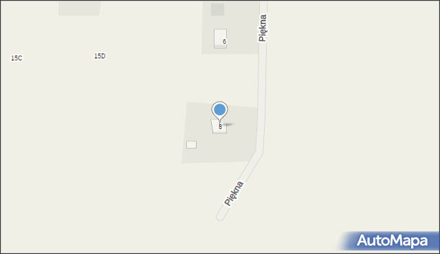 Reptowo, Piękna, 8, mapa Reptowo