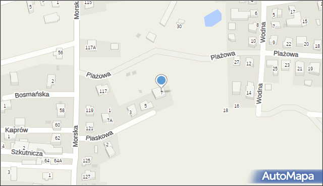 Rewa, Piaskowa, 7, mapa Rewa