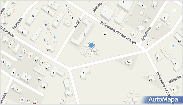 Rewal, Piastowska, 1, mapa Rewal